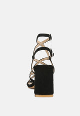 fiorella strappy block heel sandals by London Rag