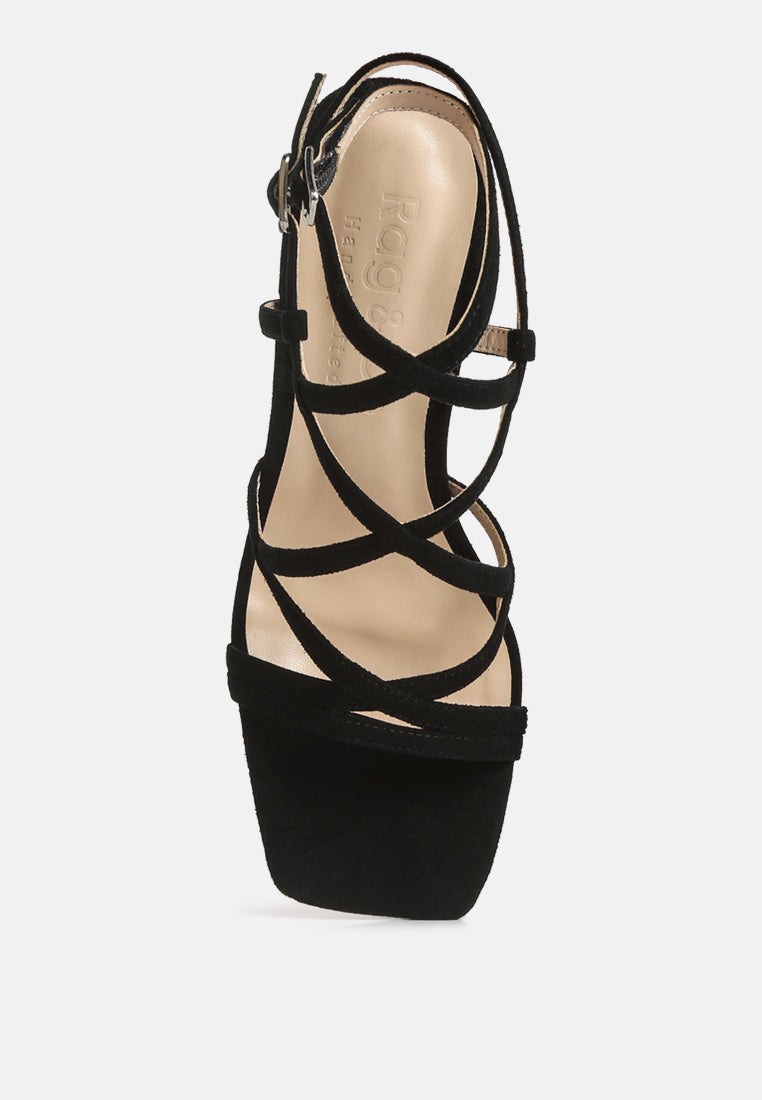 fiorella strappy block heel sandals by London Rag