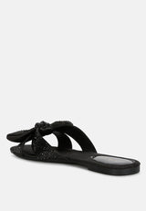 fleurette bow flat sandals by London Rag