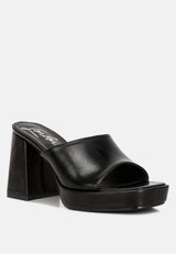 flexes flared block heel sandals by London Rag