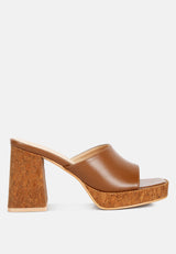 flexes flared block heel sandals by London Rag