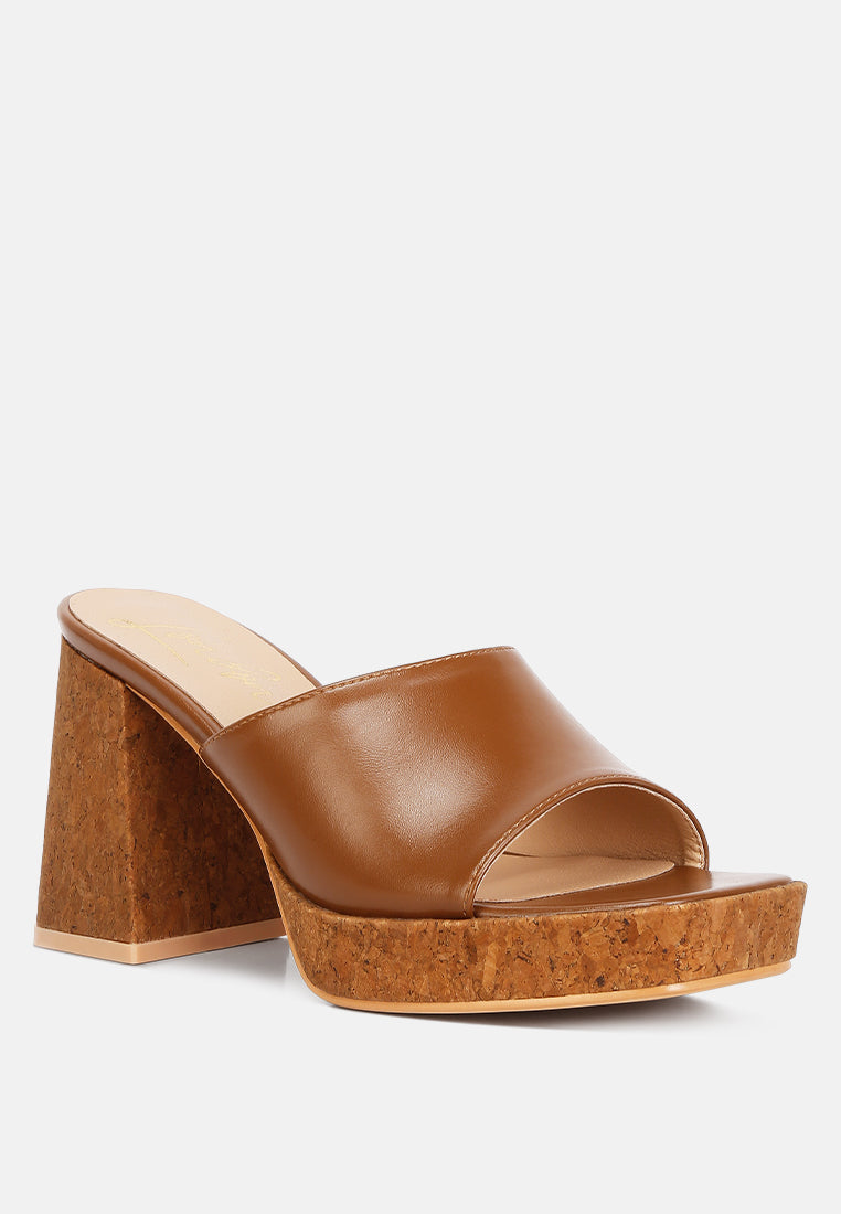 flexes flared block heel sandals by London Rag