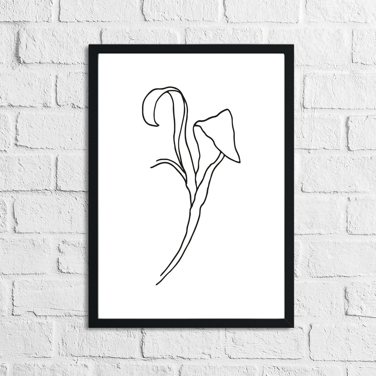 Flower 2 Simple Line Work Bedroom Wall Decor Print by WinsterCreations™ Official Store