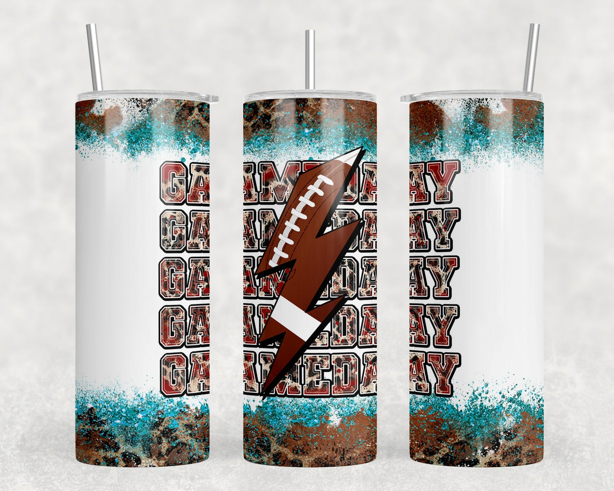 Football Gameday|Skinny Tumbler|Optional Bluetooth Speaker| Speaker Color Varies by Rowdy Ridge Co