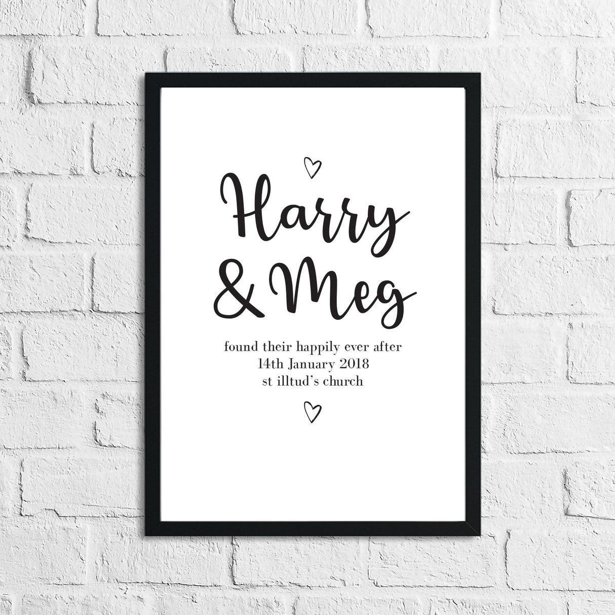 Personalised Found Their Happily Ever After Names Couple New Home Wedding Wall Decor Print by WinsterCreations™ Official Store