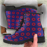 Phish  Memory Foam Boots | All Season Lace Up Boots | Vegan Leather Combat Boot | Band Fishman Donuts by Manifestie