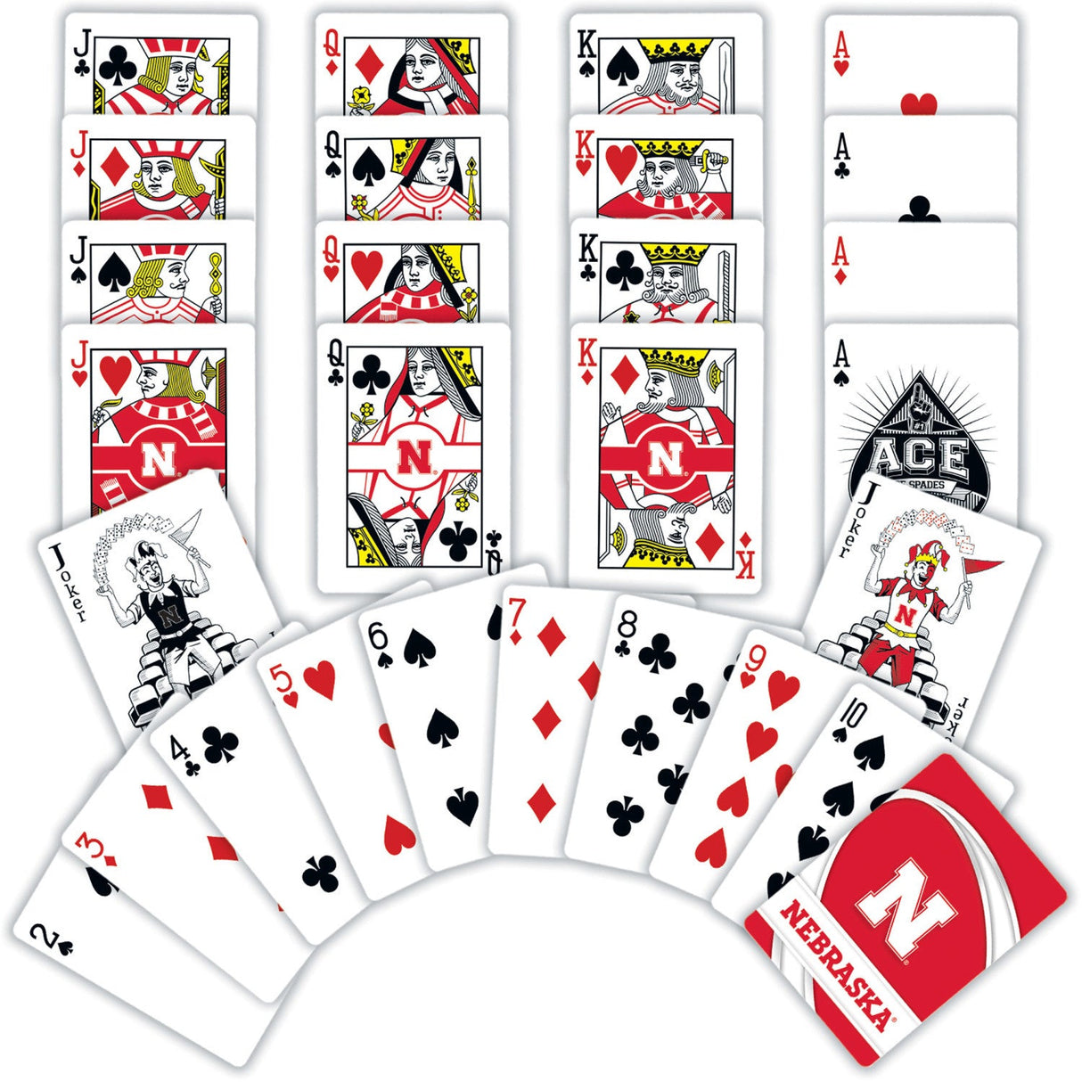 Nebraska Cornhuskers Playing Cards - 54 Card Deck by MasterPieces Puzzle Company INC