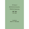 Marriages of Johnston County, North Carolina, 1762-1868