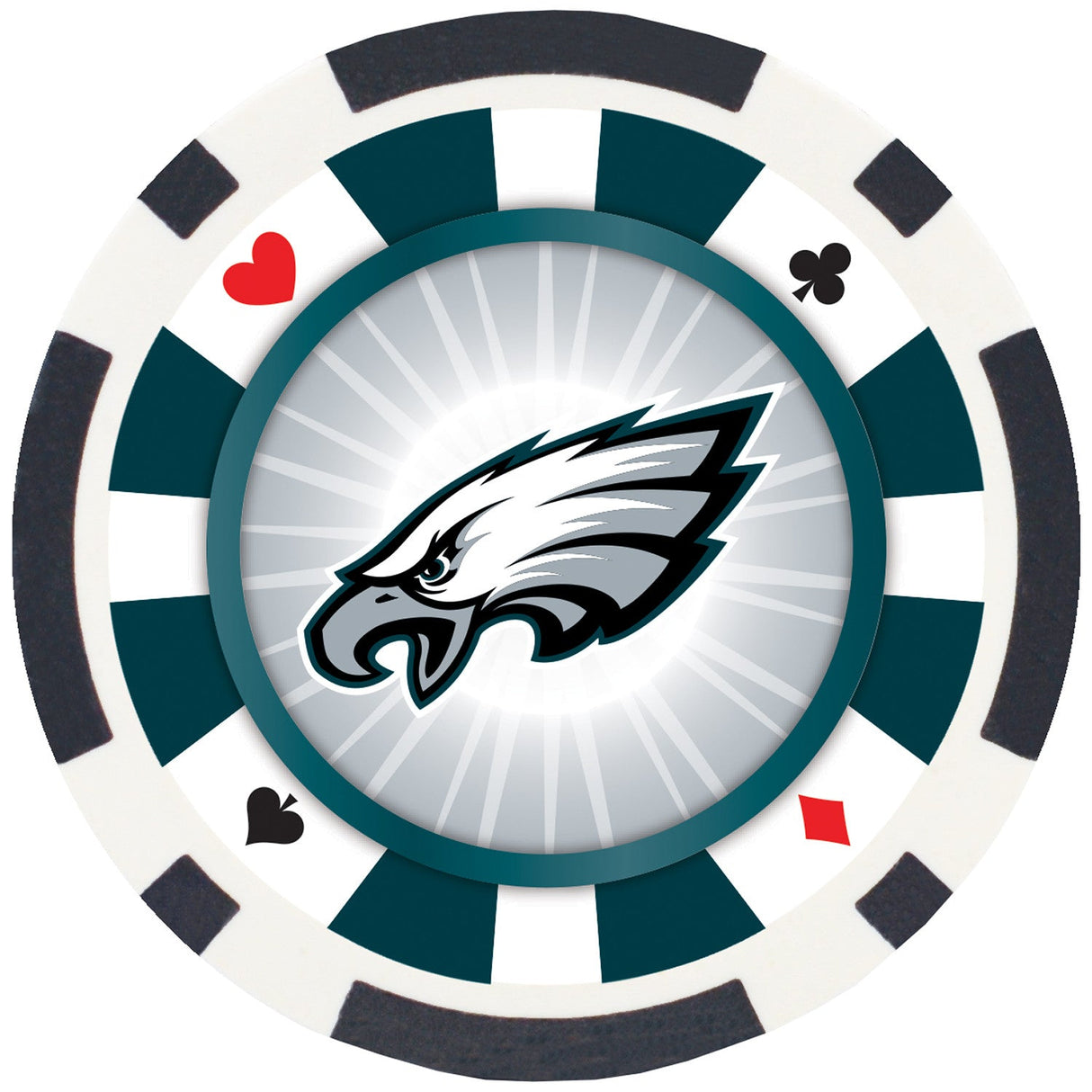 Philadelphia Eagles 100 Piece Poker Chips by MasterPieces Puzzle Company INC