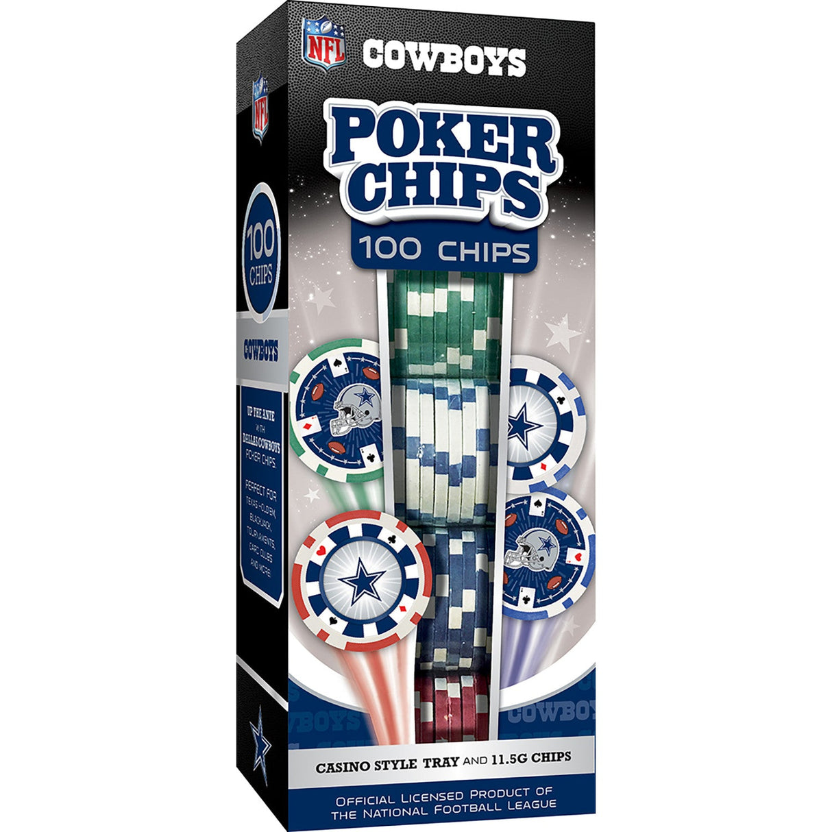 Dallas Cowboys 100 Piece Poker Chips by MasterPieces Puzzle Company INC