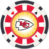 Kansas City Chiefs 100 Piece Poker Chips by MasterPieces Puzzle Company INC