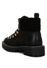 Gatlinburg Shearling Collar Ankle Boot - VYSN