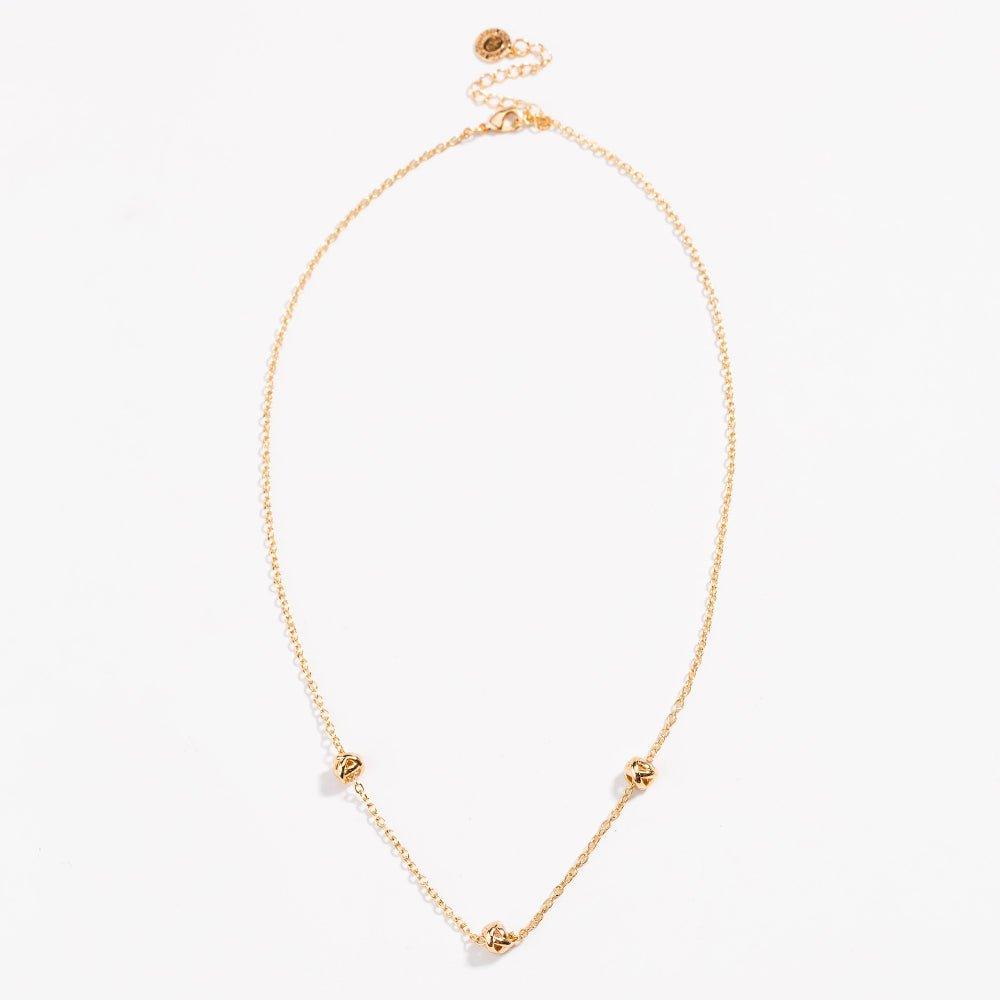 Gold Love Knot Necklace by Hollywood Sensation®