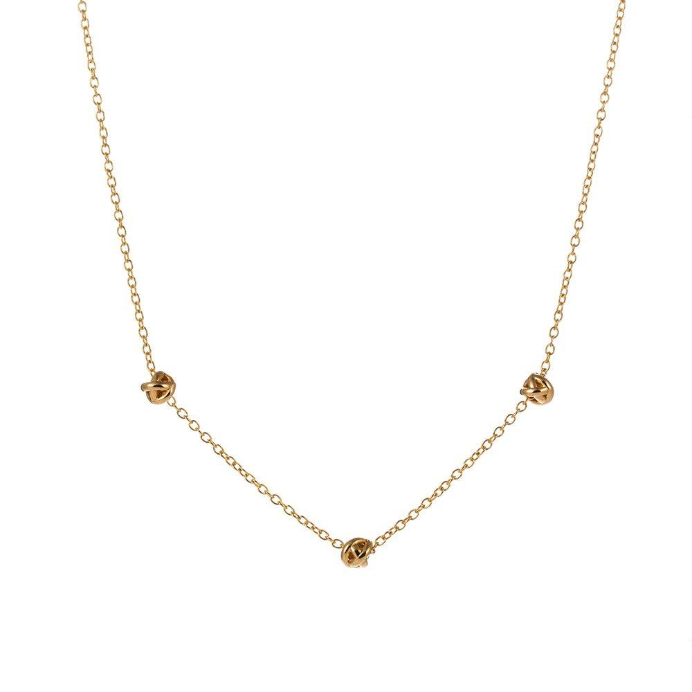 Gold Love Knot Necklace by Hollywood Sensation®