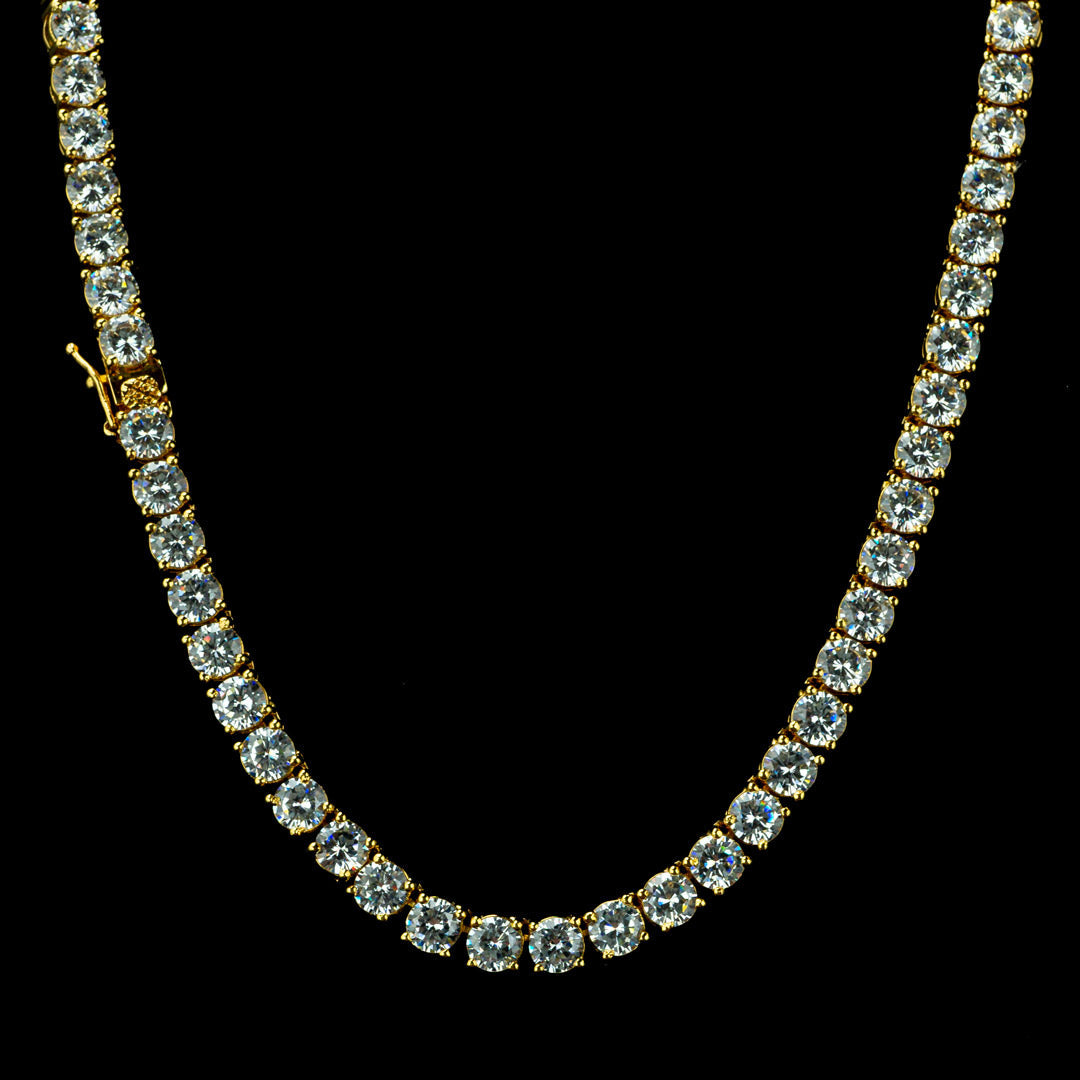 4MM Diamond Chain in Yellow Gold by Custom Gold Grillz