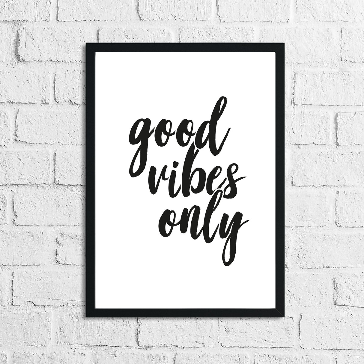 Good Vibes Only Script Wall Home Decor Quote Print by WinsterCreations™ Official Store