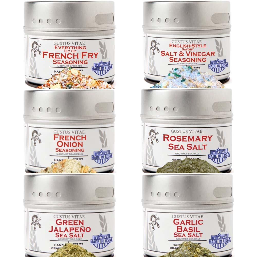 Gourmet French Fry Seasoning Set - Six Pack by Gustus Vitae