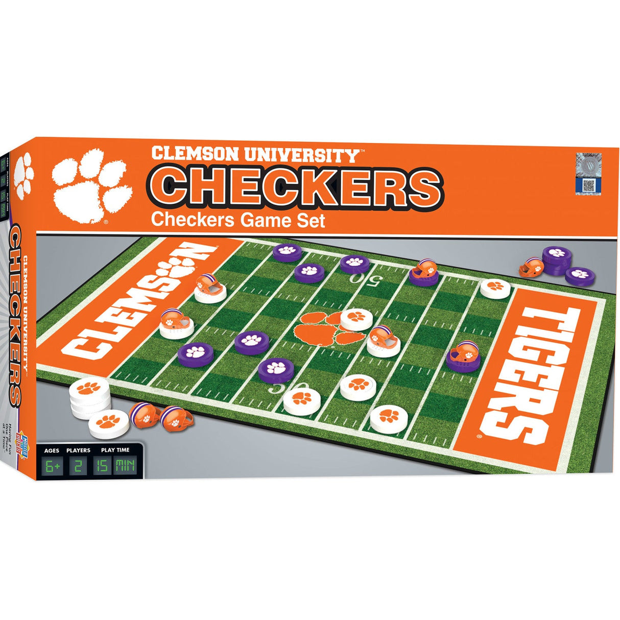 Clemson Tigers Checkers Board Game by MasterPieces Puzzle Company INC