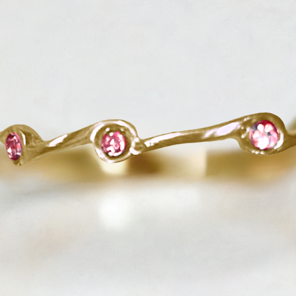 Pink Tourmaline Birthstone Stacker Ring by The Urban Charm