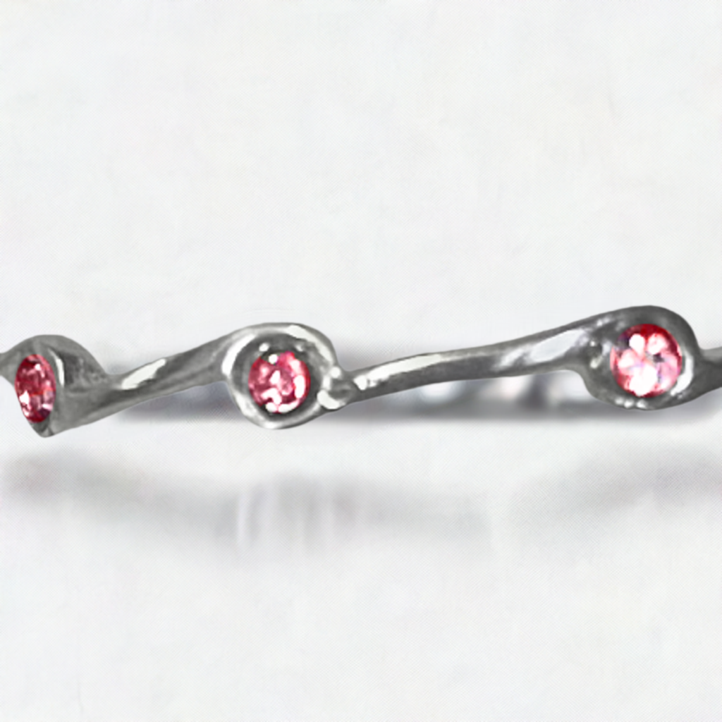 Pink Tourmaline Birthstone Stacker Ring by The Urban Charm