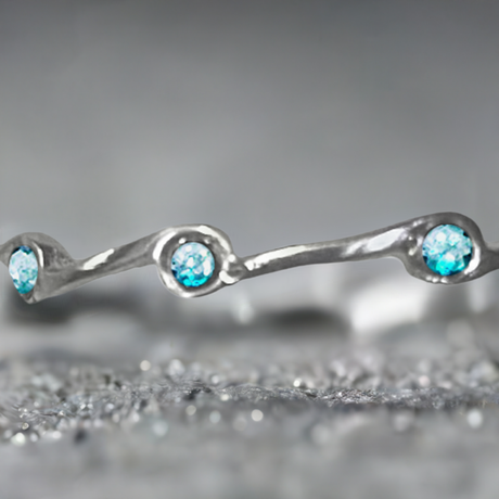 Aquamarine Birthstone Stacker Ring by The Urban Charm