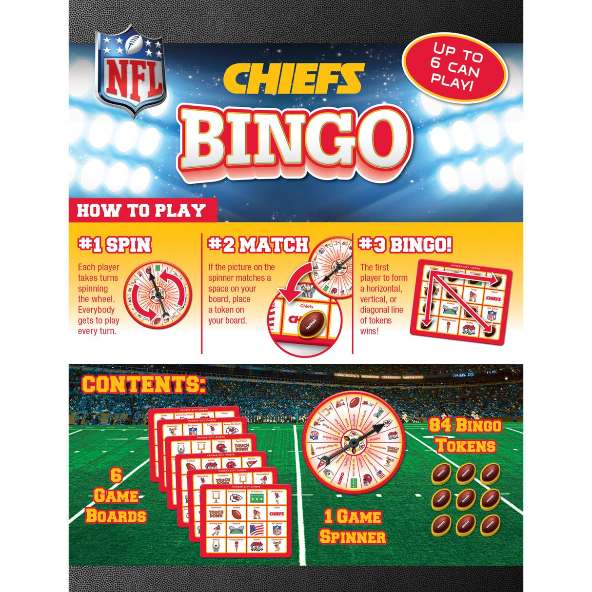 Kansas City Chiefs Bingo Game by MasterPieces Puzzle Company INC