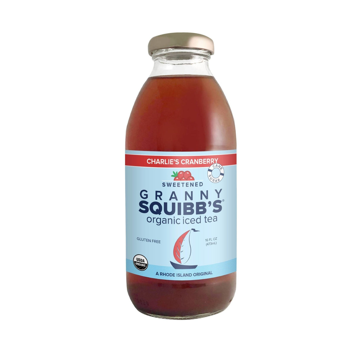 Granny Squibbs Charlie's Cranberry Organic Iced Tea Bottles - 12 x 16oz by Farm2Me