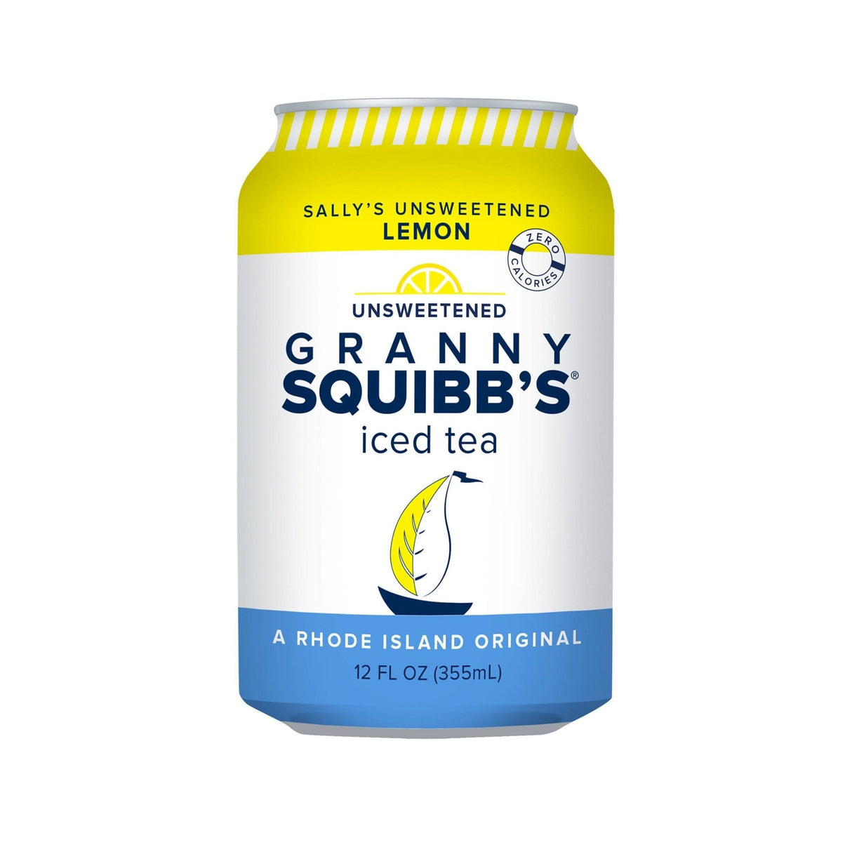 Granny Squibbs Sally's Lemon Unsweetened Organic Iced Tea - 12 Cans x 12oz by Farm2Me