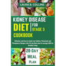 Kidney Disease Diet Cookbook for Stage 3: Delicious and Easy to make Low Sodium, Potassium and Phosphorus Recipes with 28-day Meal plan to manage CKD