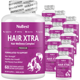 Hair Xtra, Premium Hair Growth Support for Men & Women, 60 Vegan Capsules by NuBest Nutrition®