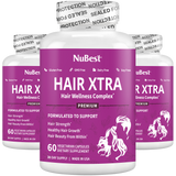 Hair Xtra, Premium Hair Growth Support for Men & Women, 60 Vegan Capsules by NuBest Nutrition®