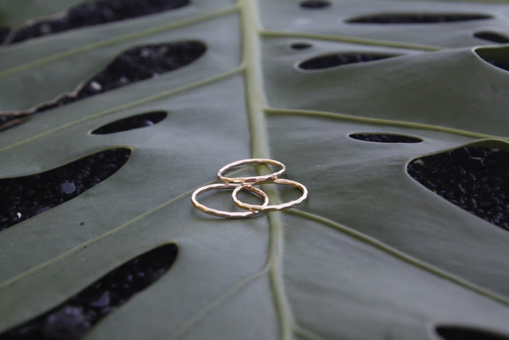 Hammered Dainty Rings Set of 3 (save $10) by Toasted Jewelry