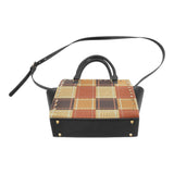 Handbags, Brown Checker Rivet Style Top-handle Bag by inQue.Style