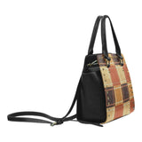 Handbags, Brown Checker Rivet Style Top-handle Bag by inQue.Style