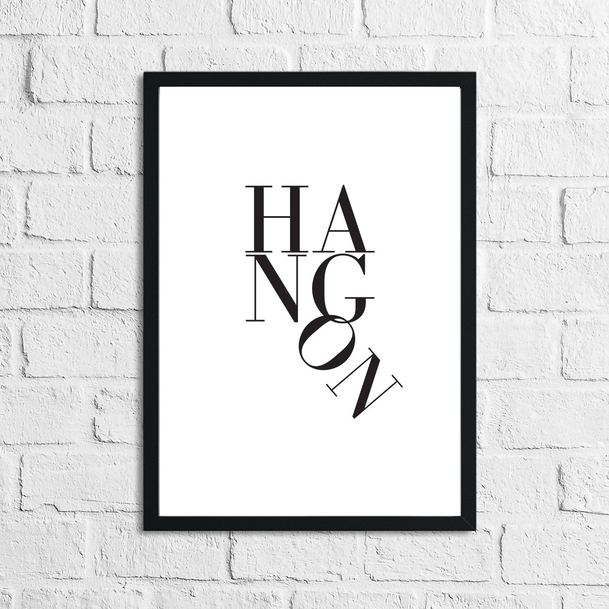 Hang On Humorous Funny Bathroom Wall Decor Print by WinsterCreations™ Official Store