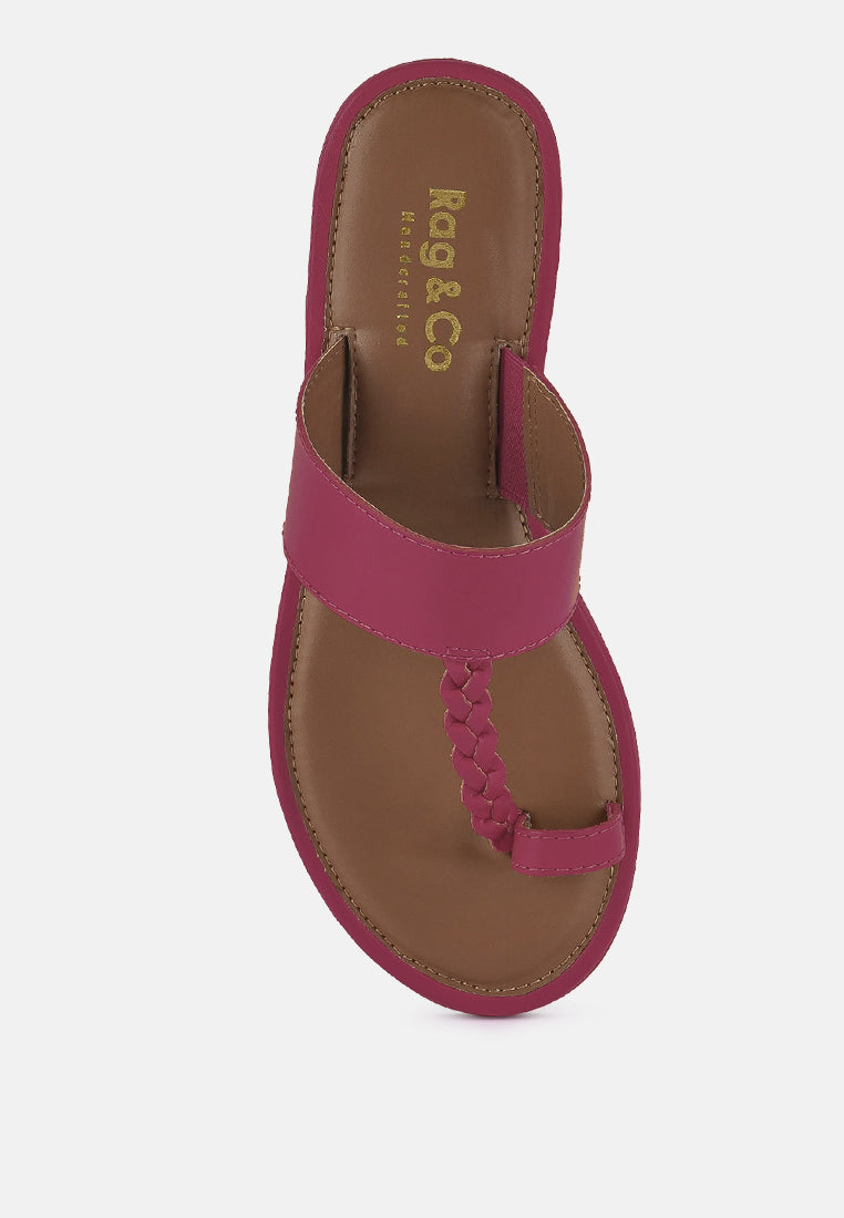 harris toe ring braided slip ons by London Rag