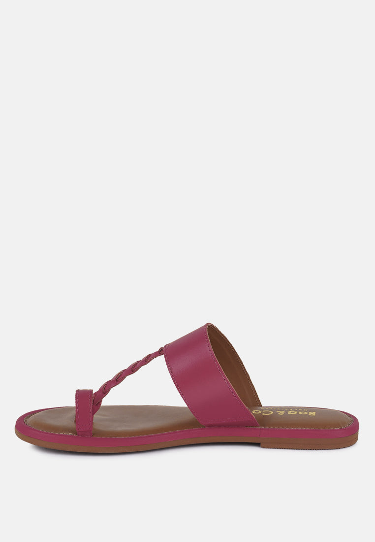 harris toe ring braided slip ons by London Rag