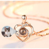 Custom Pet Photo Heart Necklace by PetWithMe