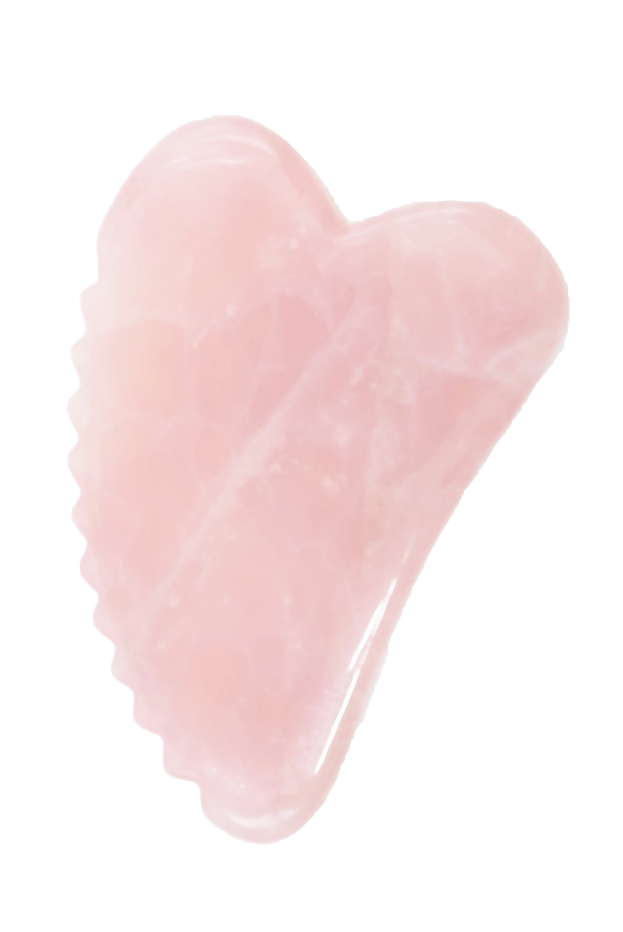 Heart Rose Quartz Comb Gua Sha by LaBruna Skincare