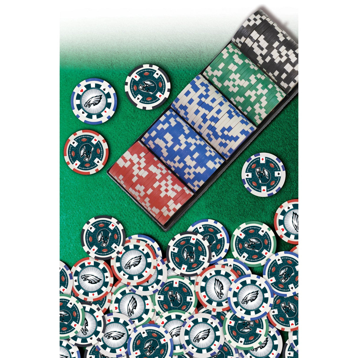 Philadelphia Eagles 100 Piece Poker Chips by MasterPieces Puzzle Company INC