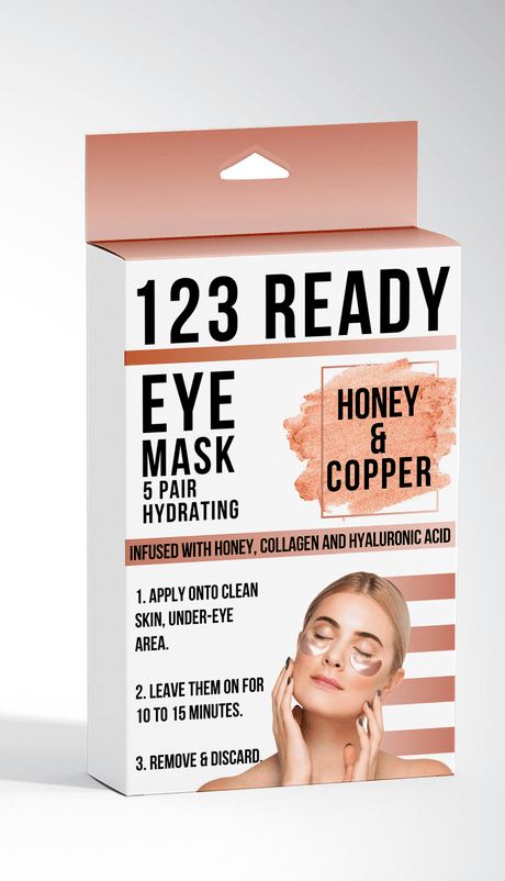 123 Ready HONEY & COPPER HYDRATING GEL EYE PATCHES by ZAQ Skin & Body