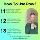 Wonder Trio: Matcha, Turmeric, MCT Focus Creamer (Save 15%) by Pow