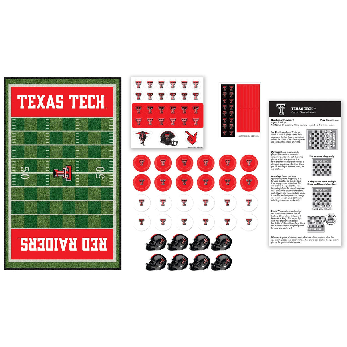 Texas Tech Red Raiders Checkers Board Game by MasterPieces Puzzle Company INC