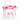 Makeup Vanity Table Set with Flip Top Mirror and 2 Drawers-Pink
