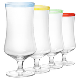 Hurricane Glasses, Large 17oz Pina Colada, Set of 4 Tropical Cocktail Tall Stemmed Crystal Glassware, Poco Grande Cups, Tulip Shaped for Bar Drinks, Daiquiri, Juice, Bloody Mary, Mai Tai, Cocktails by The Wine Savant