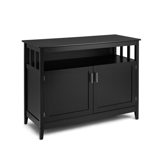 Modern Practical Wooden Kitchen Lockers with Large Storage Space-Black