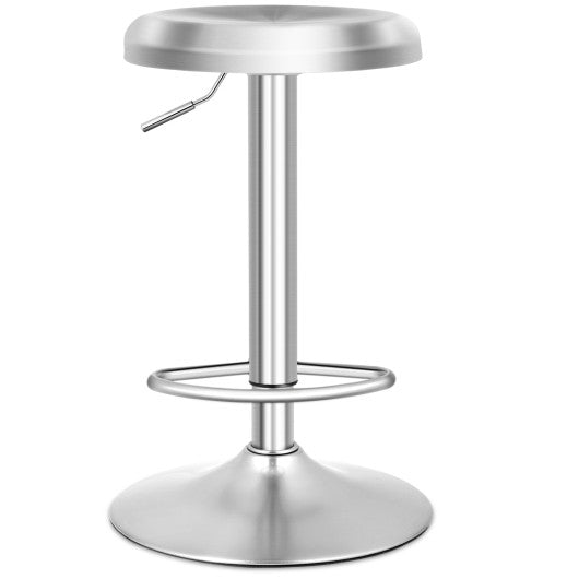 Modern Swivel Adjustable Height Bar Stool with Footrest for Pub Bistro Kitchen Dining-1 Piece