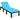 Patio Rattan Cushioned Height Adjustable Lounge Chair-Blue