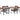 Patented 7 Pieces Patented Outdoor Patio Dining Table Set with Hole