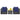 3 Pieces Patio Wicker Conversation Set with Cushion-Navy